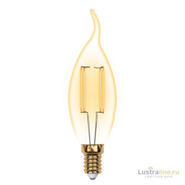 Лампа светодиодная филаментная (UL-00002397) Uniel E14 5W 2250K прозрачная LED-CW35-5W/GOLDEN/E14 GLV21GO