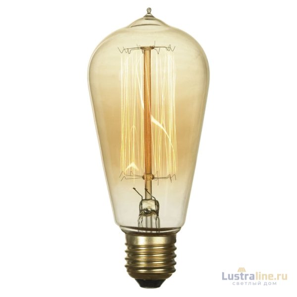 Лампа накаливания Lussole LOFT E27 60W 2700K прозрачная GF-E-764