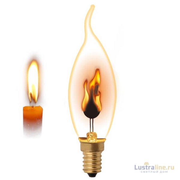 Лампа декоративная (UL-00002982) Uniel E14 3W золотистая IL-N-CW35-3/RED-FLAME/E14/CL Лампа декоративная (UL-00002982) Uniel E14 3W золотистая IL-N-CW35-3/RED-FLAME/E14/CL