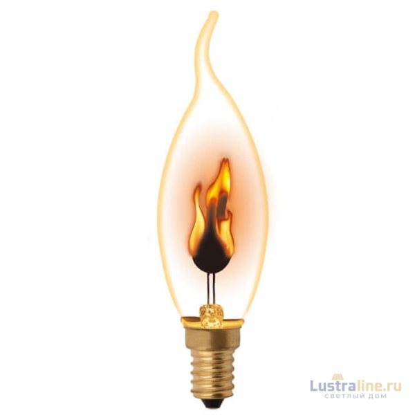 Лампа декоративная (UL-00002982) Uniel E14 3W золотистая IL-N-CW35-3/RED-FLAME/E14/CL Лампа декоративная (UL-00002982) Uniel E14 3W золотистая IL-N-CW35-3/RED-FLAME/E14/CL