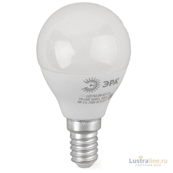 Лампа светодиодная Эра E14 8W 2700K LED P45-8W-827-E14 R Б0050697