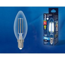 Лампа светодиодная Uniel LED-C35-9W/4000K/E14/CL PLS02WH картон UL-00005161