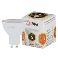 Лампа светодиодная Эра GU10 6W 2700K LED MR16-6W-827-GU10 Б0020543