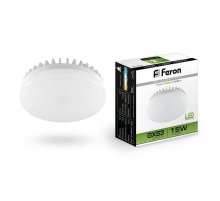 Лампа светодиодная Feron GX53 15W 4000K Таблетка Матовая LB-454 25836