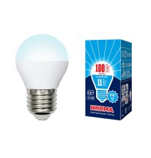 Лампа светодиодная (UL-00003834) Volpe E27 11W 4000K матовая LED-G45-11W/NW/E27/FR/NR