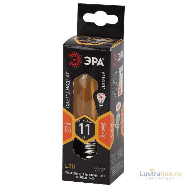 Лампа светодиодная Эра E27 11W 2700K F-LED B35-11w-827-E27 Б0046986 Лампа светодиодная Эра E27 11W 2700K F-LED B35-11w-827-E27 Б0046986