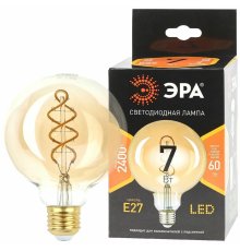 Лампа светодиодная Эра E27 7W 2400K F-LED G95-7W-824-E27 spiral gold Б0047663