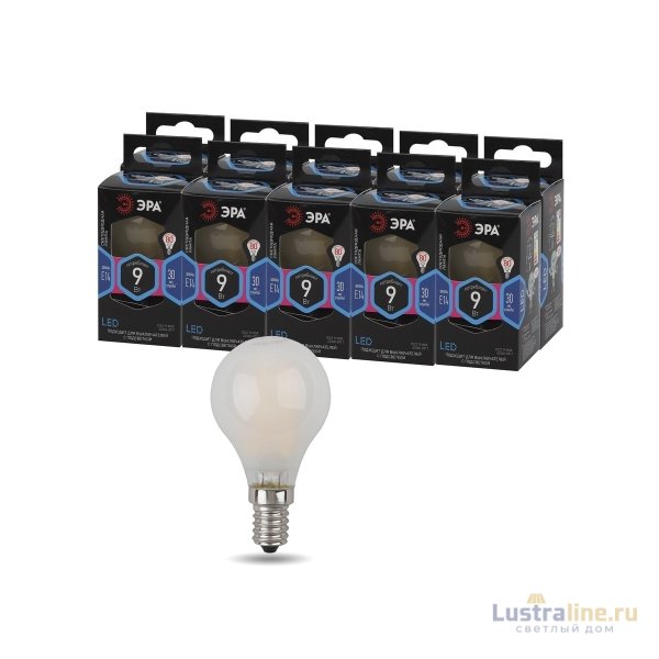 Лампа светодиодная Эра E14 9W 4000K F-LED P45-9w-840-E14 frost Б0047027