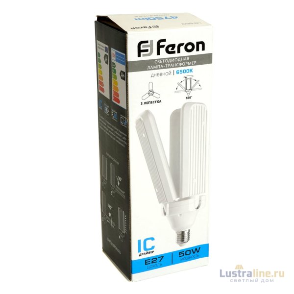 Лампа светодиодная Feron LB-653 E27 50W 6500К 48772 Лампа светодиодная Feron LB-653 E27 50W 6500К 48772