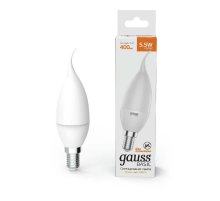 Лампа светодиодная Gauss E14 5,5W 3000К свеча на ветру матовая 1034116