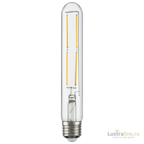 Лампа светодиодная филаментная Lightstar LED Filament E27 6W 4000K трубчатая прозрачная 933904