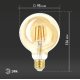 Лампа светодиодная Эра E27 7W 2400K F-LED G95-7W-824-E27 gold Б0047662