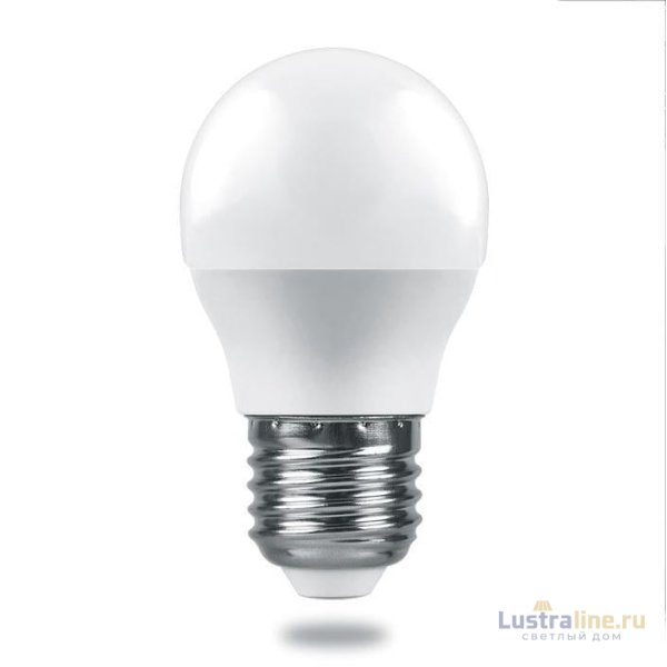 Лампа светодиодная Feron E27 6W 2700K шар матовый LB-1406 38068