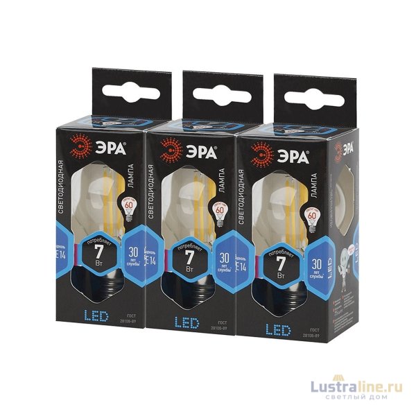 Лампа светодиодная Эра E14 7W 4000K F-LED P45-7W-840-E14 Б0027947