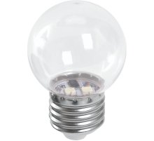 Лампа светодиодная Feron LB-37 шар E27 1W 6400K прозрачный 38120