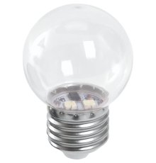 Лампа светодиодная Feron LB-37 шар E27 1W 6400K прозрачный 38120