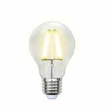 Лампа светодиодная (UL-00000198) Uniel E27 8W прозрачная LED-A60-8W/WW/E27/CL PLS02WH