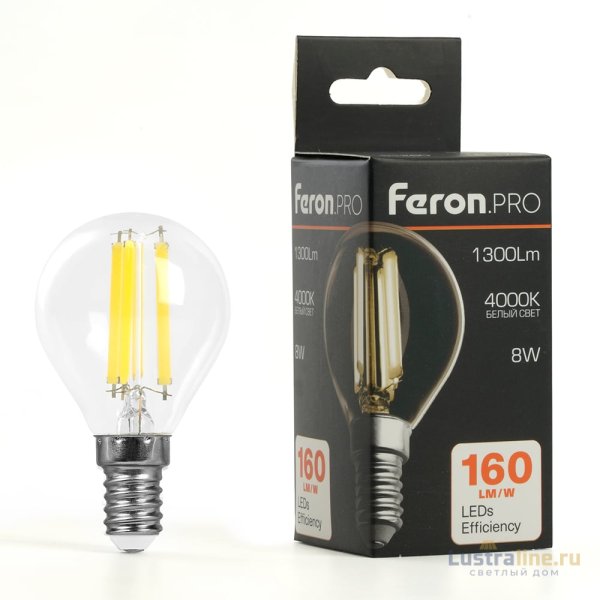 Лампа светодиодная Feron LB-1708 E14 8W 4000K 51260 Лампа светодиодная Feron LB-1708 E14 8W 4000K 51260