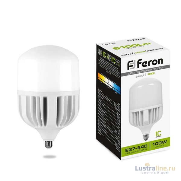 Лампа светодиодная Feron LB-65 E27-E40 100W 4000K 38219 Лампа светодиодная Feron LB-65 E27-E40 100W 4000K 38219