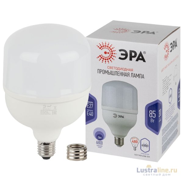 Лампа светодиодная Эра E40 85W 6500K LED POWER T140-85W-6500-E27/E40 Б0032088 Лампа светодиодная Эра E40 85W 6500K LED POWER T140-85W-6500-E27/E40 Б0032088