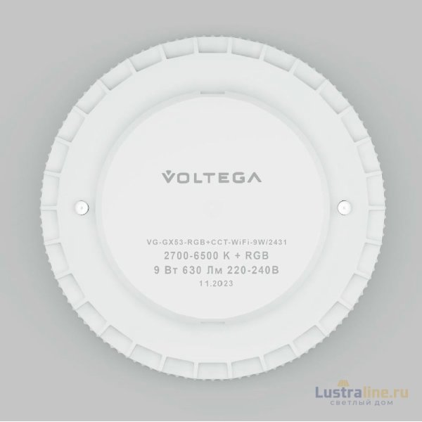 Лампа светодиодная Voltega Wi-Fi bulbs GX53 9W 2700K-6500K MIX-RGB DIM 2431