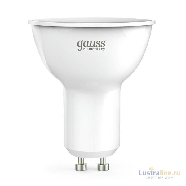 Лампа cветодиодная Gauss GU10 5.5W 3000K матовая 13616 Лампа cветодиодная Gauss GU10 5.5W 3000K матовая 13616