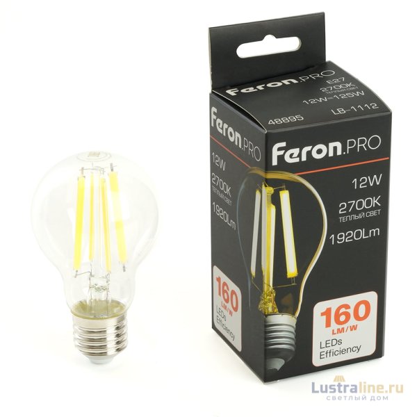 Светодиодная лампа Feron LB-1112 E27 12W 2700K 48895 Светодиодная лампа Feron LB-1112 E27 12W 2700K 48895