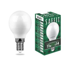 Лампа светодиодная Saffit SBG4511 шар E14 11W 6400K 55140