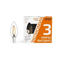 Лампа светодиодная Gauss Basic Filament E14 5,5W 2700K 1031116T