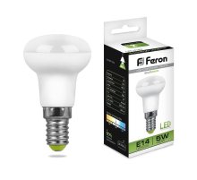 Лампа светодиодная Feron E14 5W 4000K Груша Матовая LB-439 25517