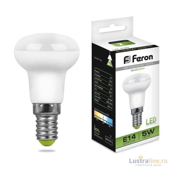 Лампа светодиодная Feron E14 5W 4000K Груша Матовая LB-439 25517 Лампа светодиодная Feron E14 5W 4000K Груша Матовая LB-439 25517