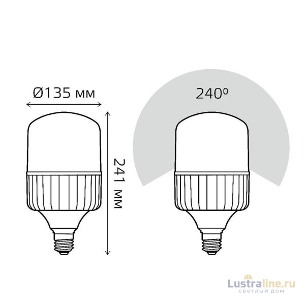 Лампа светодиодная Gauss E40 80W 4000K матовая 63428 Лампа светодиодная Gauss E40 80W 4000K матовая 63428