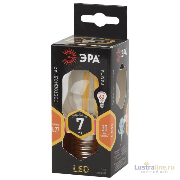 Лампа светодиодная Эра E27 7W 2700K F-LED P45-7W-827-E27 Б0027948 Лампа светодиодная Эра E27 7W 2700K F-LED P45-7W-827-E27 Б0027948