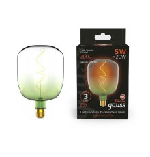 Лампа светодиодная филаментная Gauss E27 5W 1800K зеленая 1009802105