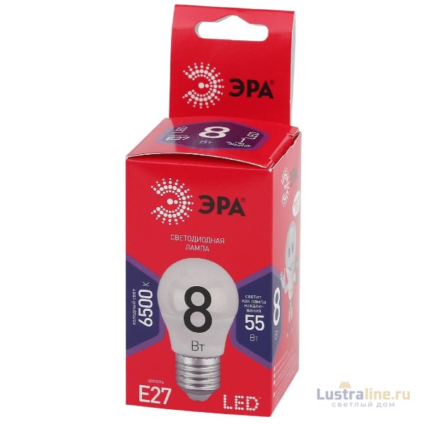 Лампа светодиодная Эра E27 8W 6500K LED P45-8W-865-E27 R Б0045359 Лампа светодиодная Эра E27 8W 6500K LED P45-8W-865-E27 R Б0045359