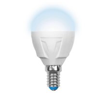 Лампа светодиодная (UL-00002417) Uniel E14 7W 4000K матовая LED-G45 7W/NW/E14/FR PLP01WH