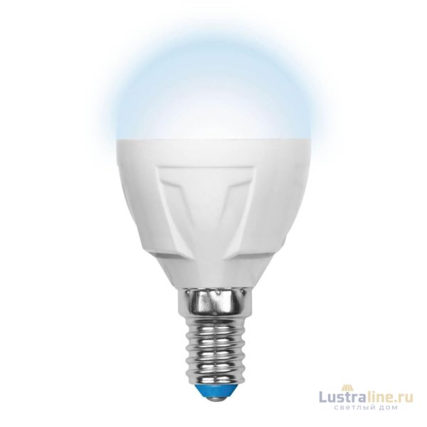 Лампа светодиодная (UL-00002417) Uniel E14 7W 4000K матовая LED-G45 7W/NW/E14/FR PLP01WH