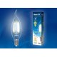 Лампа светодиодная филаментная (UL-00002229) Uniel E14 6W 4000K прозрачная LED-CW35-6W/NW/E14/CL GLA01TR