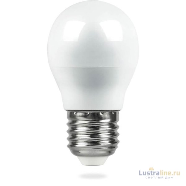 Лампа светодиодная Feron E27 5W 4000K Шар Матовая LB-38 25405 Лампа светодиодная Feron E27 5W 4000K Шар Матовая LB-38 25405