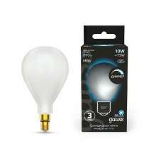 Лампа светодиодная филаментная диммируемая Gauss E27 10W 4100К матовая 179202210-D