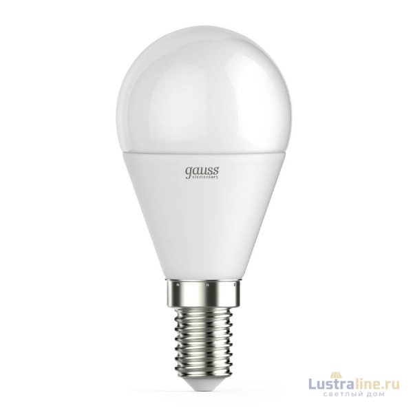Лампа светодиодная Gauss E14 12W 6500K шар матовый 53132 Лампа светодиодная Gauss E14 12W 6500K шар матовый 53132