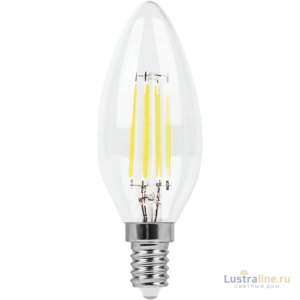 Лампа светодиодная филаментная Feron E14 11W 4000K Шар Прозрачная LB-511 38014