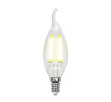 Лампа светодиодная филаментная (UL-00001374) Uniel E14 6W 4000K прозрачная LED-CW35-6W/NW/E14/CL PLS02WH