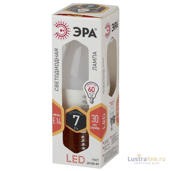 Лампа светодиодная Эра E14 7W 2700K LED B35-7W-827-E14 Б0020538