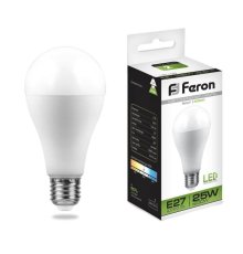 Лампа светодиодная Feron E27 25W 4000K Шар Матовая LB-100 25791