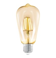 Лампа светодиодная филаментная диммируемая Eglo E27 4W 2200K янтарный 12871