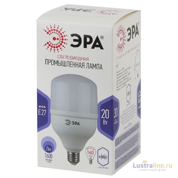 Лампа светодиодная Эра E27 20W 6500K LED POWER T80-20W-6500-E27 Б0027011