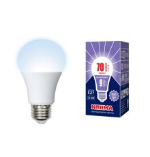 Лампа светодиодная Volpe Norma LED-A60-9W/6500K/E27/FR/NR картон UL-00005624