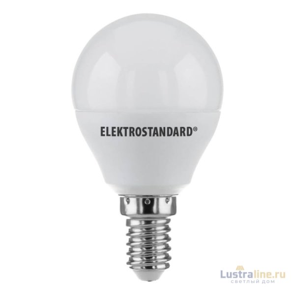 Лампа светодиодная Elektrostandard E14 7W 6500K шар матовый 4690389041556 Лампа светодиодная Elektrostandard E14 7W 6500K шар матовый 4690389041556