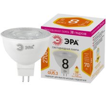Лампа светодиодная Эра GU5.3 8W 2700K LED Lense MR16-8W-827-GU5.3 Б0054938